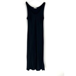 Weekend Stories Maxi Dress Womens L Black Slip Satin Sexy Classic Simple Minimal